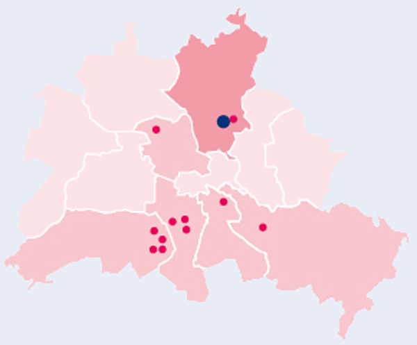 Berlinkarte Standorte Karte Jacobsohnstraße / Pistoriusstraße / Seidenberger Straße